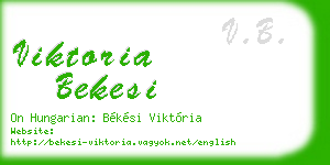 viktoria bekesi business card
