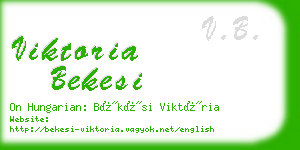 viktoria bekesi business card